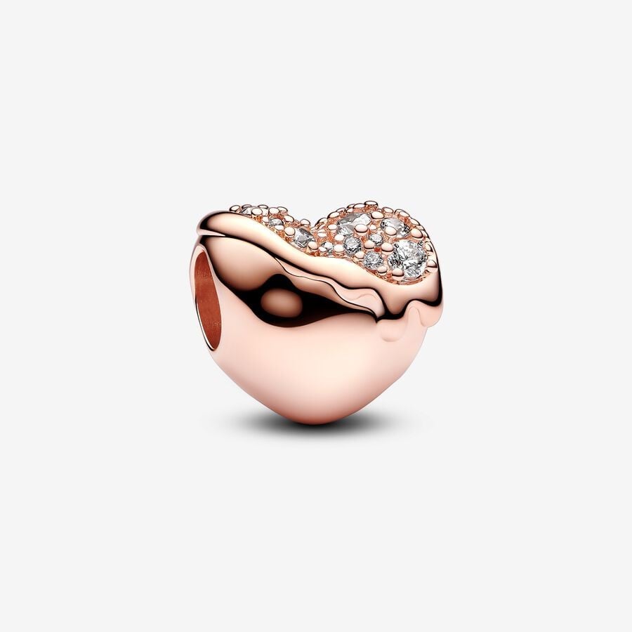 Sparkling Melting Heart Charm