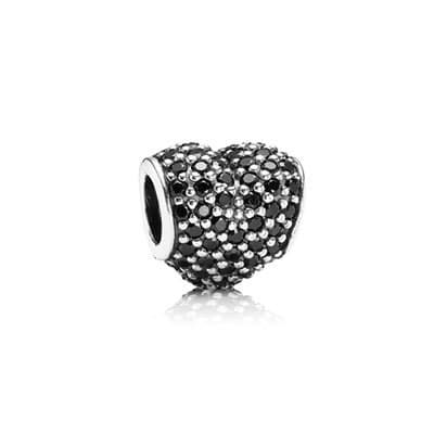 Pandora Black Pavé Heart Charm 791052NCK 791052NCK / 791052N — Foto 1 von 2