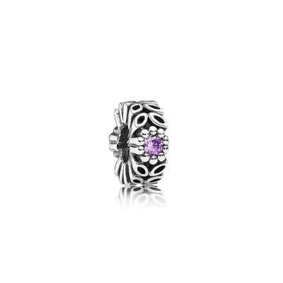 Twice as Nice Spacer with Purple CZ