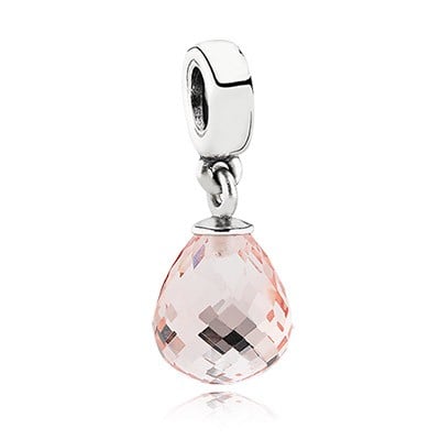 Faceted beauty, pink Murano glass
