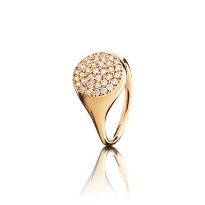 Ring 18K Gold Pavé Diamond 0.37ct