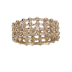 Pandora Gold Ring, 0.03 ct Diamond 150105D 150105 — photo 1 of 1