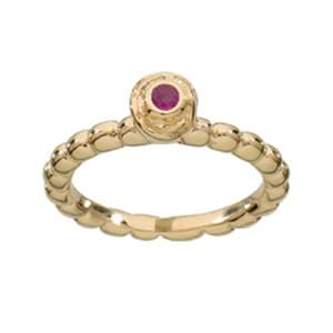 Pandora Gold ring, ruby 150106RU 150106 — photo 1 of 1