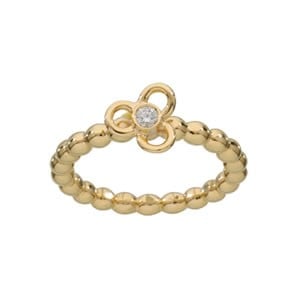 Gold ring, 0.06ct