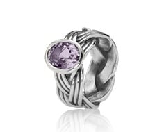 Ring, Tied Together Pink Amethyst