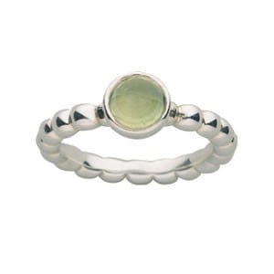 Silver Ring, Prehnite
