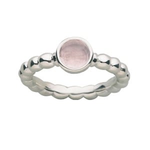 Natural Light Rose Quartz Ring