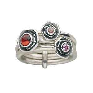 Silver Ring with Garnet
