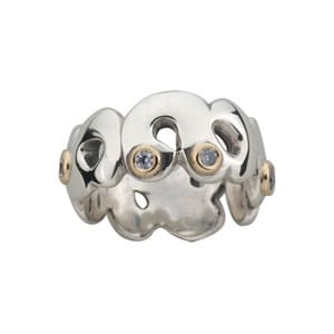 Silver Ring, 14ct, Cubic Zirconia