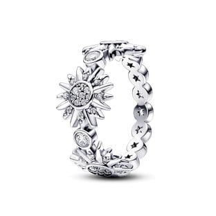 Sparkling Triple Sun Ring