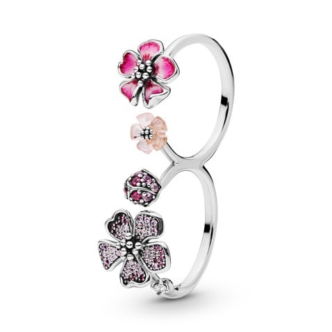 Peach Blossom Flowers Ring
