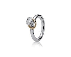 Halo Ring with Clear CZ