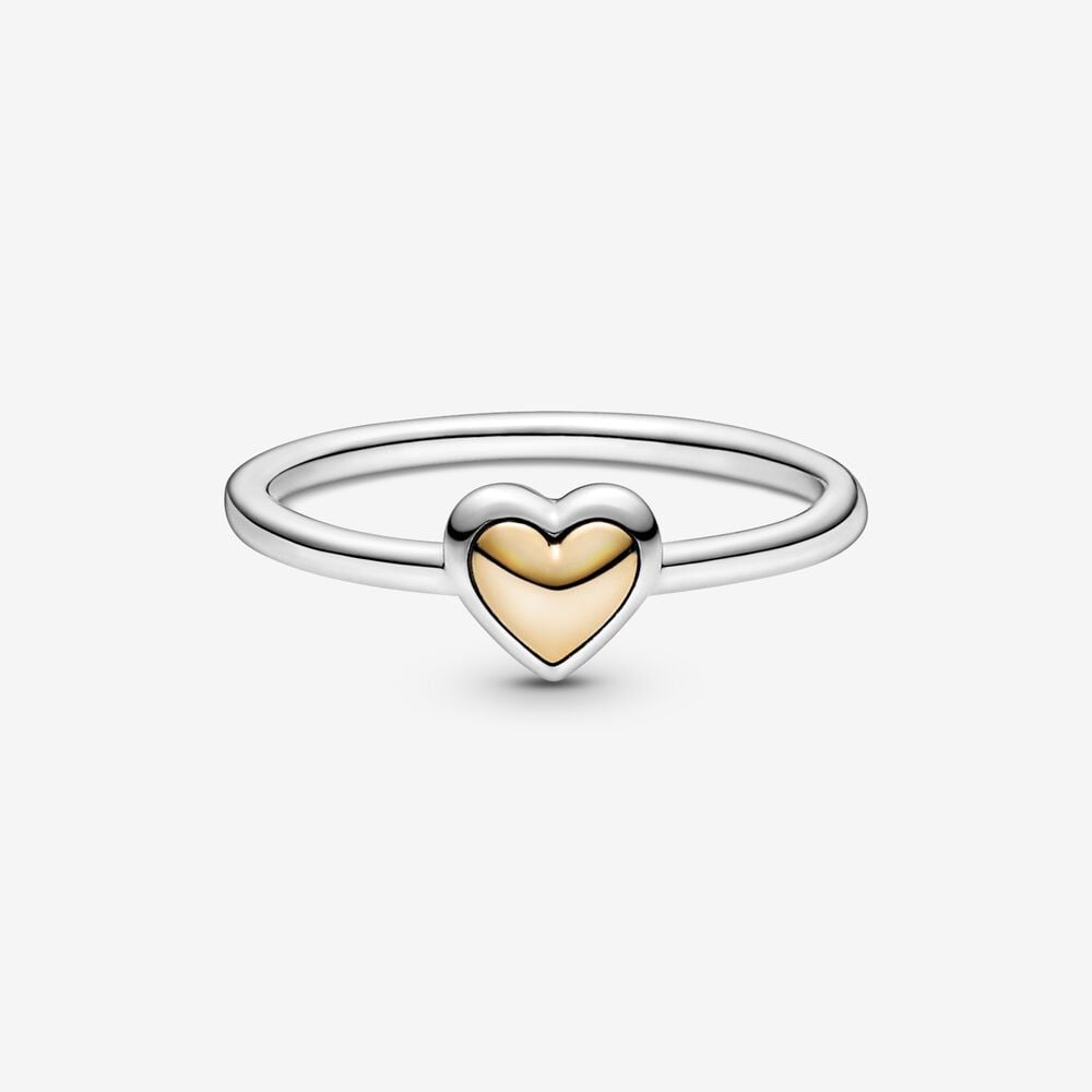 Domed Golden Heart Ring