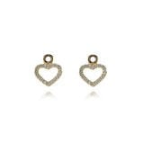 Charm 14K Small Hearts w/0.144 ct Diamonds