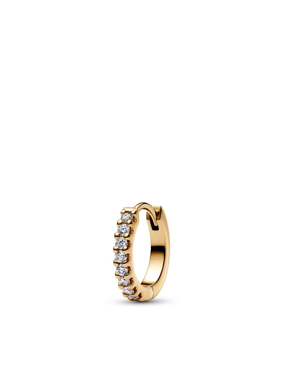Pandora Era 14K Gold Lab Grown Diamond Pave Single Hoop Earring