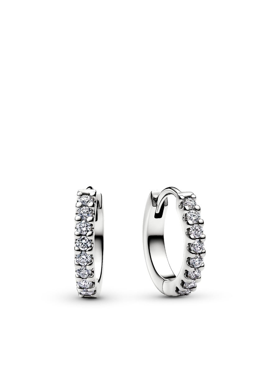 Pandora Era Lab Grown Diamond Pave Hoop Single Earring