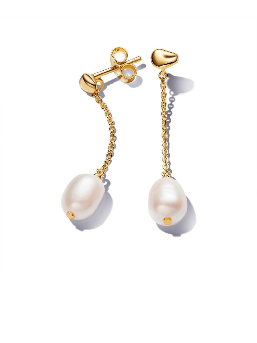 Treated Freshwater Cultured Pearl Drop Earrings