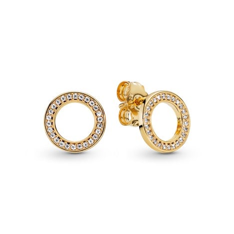 Shine Circle Stud Earrings