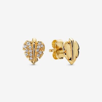 Pandora Shining & Sparkling Leaf Stud Earrings 268738C01 268738 — photo 1 of 1