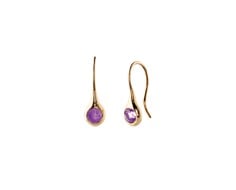 Earring, 18K Gold, 4mm Amethyst Hook