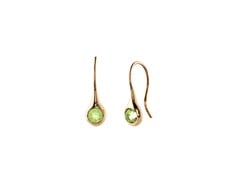 Earring, 18K Gold, 4mm Peridot Hook