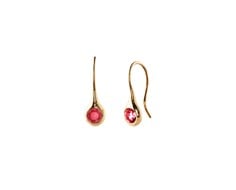 18K Gold Earrings with Topaz