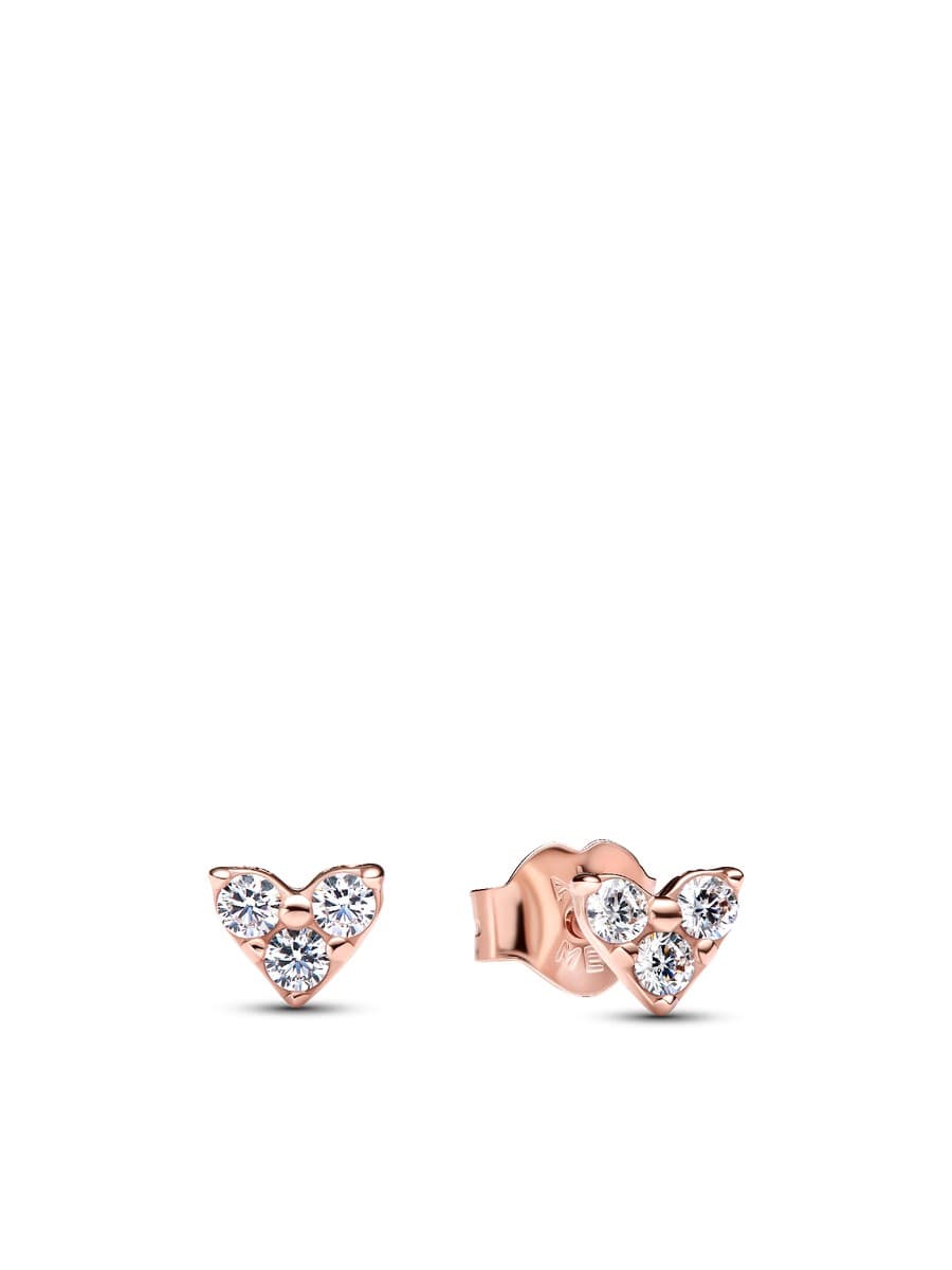 Pandora Triple Stone Heart Stud Earrings 283003C01 283003 — Foto 1 von 1