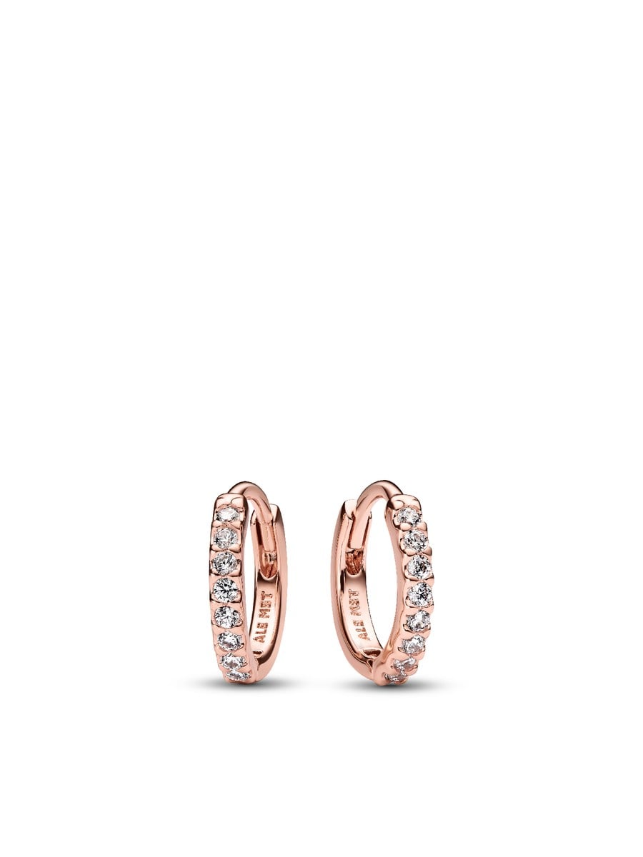 Sparkling Huggie Hoop Earrings