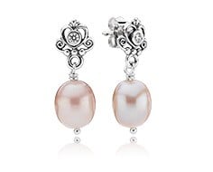 My sweet princess, clear cz & natural pearl