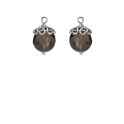 Pandora Sterling Silver and Smoky Quartz Earrings 290637SQ 290637 — Foto 1 von 1
