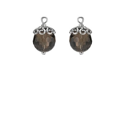 Sterling Silver and Smoky Quartz Earrings