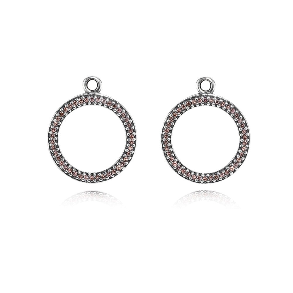 Round Infinity Pendant Earrings