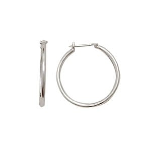 Silver Earrings, 18mm In Diameter