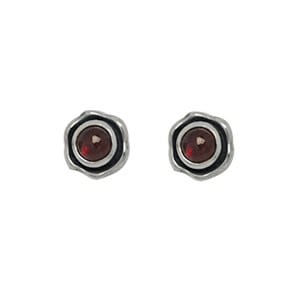 Silver Earrings with Garnet