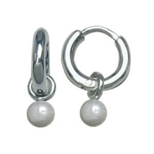Silver Earrings with Pearl