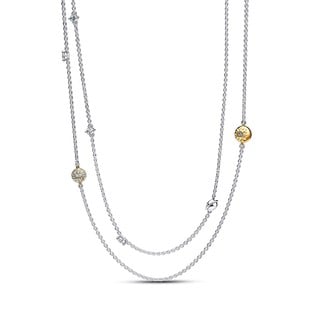 Solar System Sterling Silver and 14k Gold-Plated Necklace