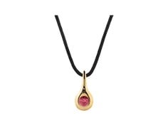 Pendant 18K 3mm TPK w/ Black Silk Cord