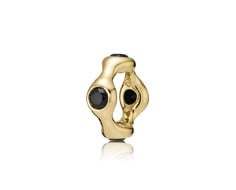 LP 18K, gold pendant, black spinel