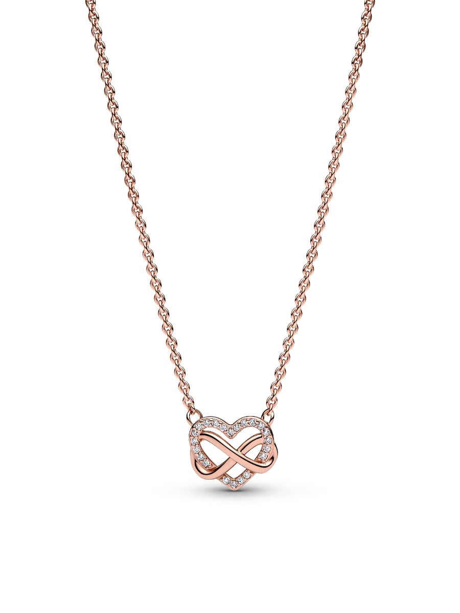 Sparkling Infinity Heart Collier Necklace
