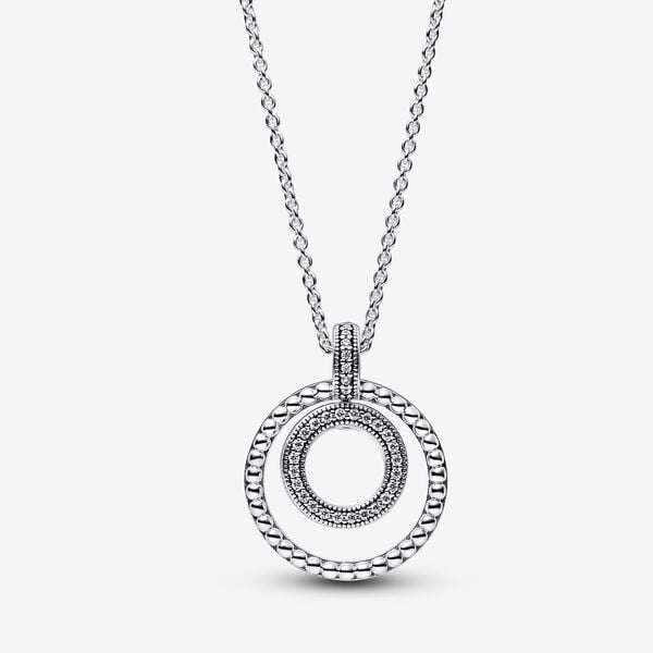 Pandora Signature Pave Beads Pendant Necklace