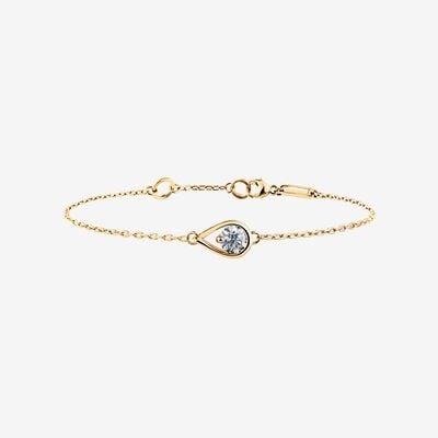 Pandora Brilliance 14k Gold 0.50 Carat Sparkling Teardrop Chain Bracelet