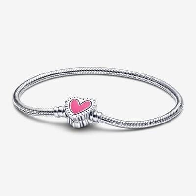 Pandora Keith Haring x Pandora Moments Radiant Heart Snake Chain Bracelet 592217C01 592217 — Foto 1 von 1