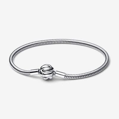Pandora Moments Heart Knot Snake Chain Bracelet (Sterling Silver) 592422C00 592422 — Foto 1 von 1