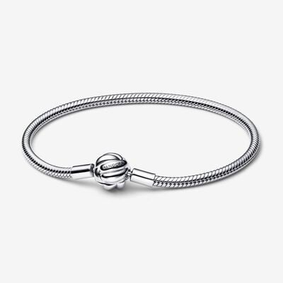 Pandora Moments Heart Knot Snake Chain Bracelet (Sterling Silver)
