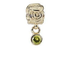 Gold charm, cubic zirconia
