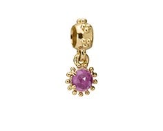 Gold Dangle, Treated Pink Sapphire