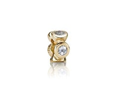 14K Gold Aquamarine Lights Spacer