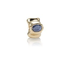 14K Gold Big Sapphires Charm