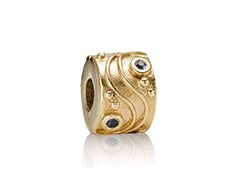14K Gold Babbling Brook Sapphire Clip