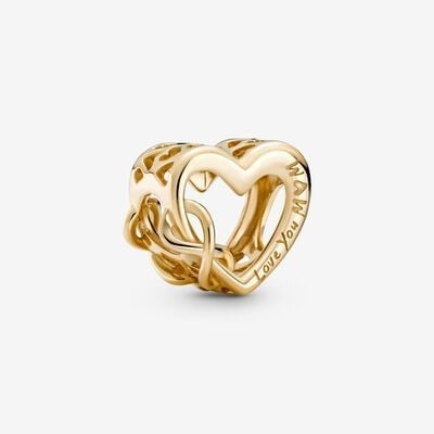 Love You Mum Infinity Heart Charm